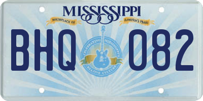 MS license plate BHQ082