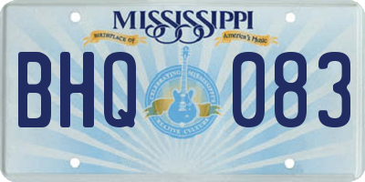 MS license plate BHQ083