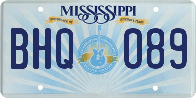 MS license plate BHQ089