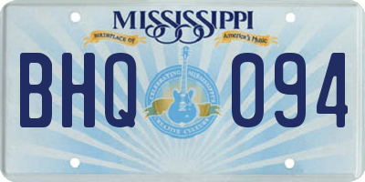 MS license plate BHQ094