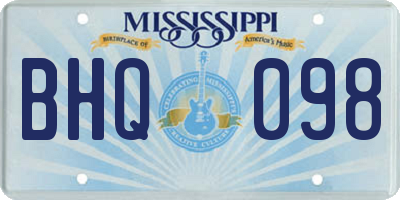 MS license plate BHQ098