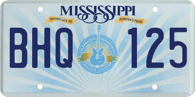MS license plate BHQ125