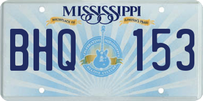 MS license plate BHQ153