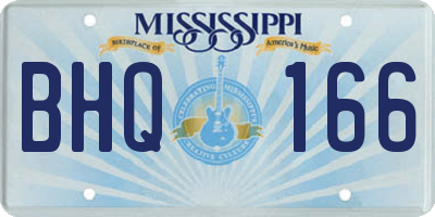 MS license plate BHQ166
