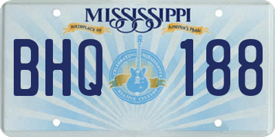 MS license plate BHQ188