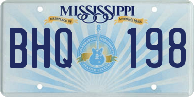 MS license plate BHQ198