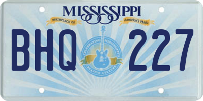 MS license plate BHQ227