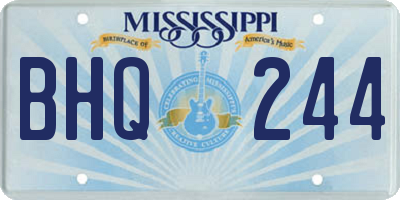 MS license plate BHQ244