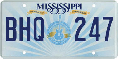 MS license plate BHQ247