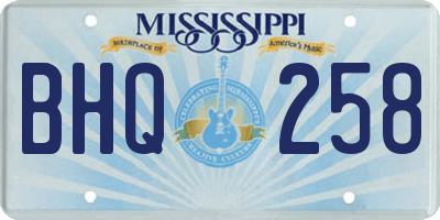 MS license plate BHQ258