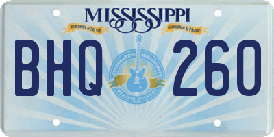 MS license plate BHQ260