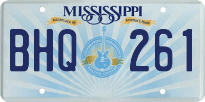 MS license plate BHQ261