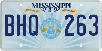 MS license plate BHQ263