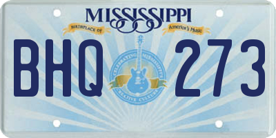 MS license plate BHQ273