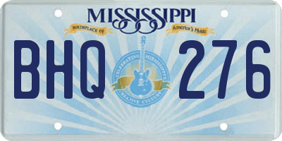 MS license plate BHQ276