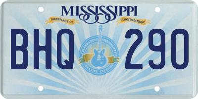 MS license plate BHQ290