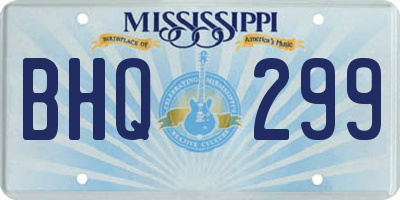 MS license plate BHQ299