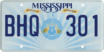 MS license plate BHQ301