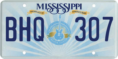 MS license plate BHQ307