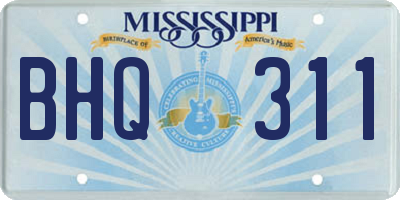MS license plate BHQ311