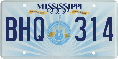 MS license plate BHQ314