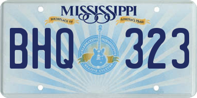MS license plate BHQ323
