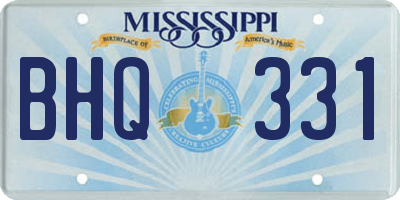 MS license plate BHQ331