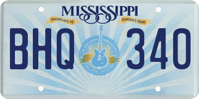 MS license plate BHQ340