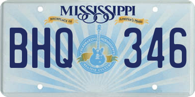 MS license plate BHQ346