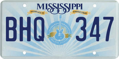 MS license plate BHQ347