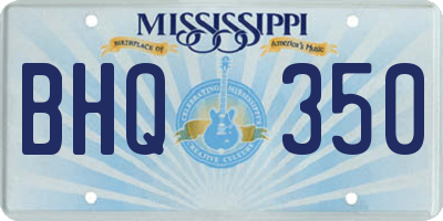 MS license plate BHQ350