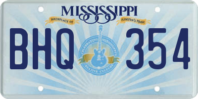 MS license plate BHQ354