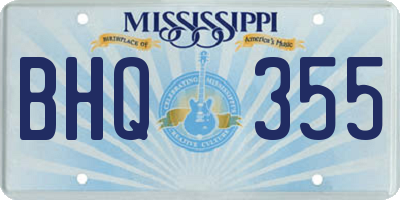 MS license plate BHQ355
