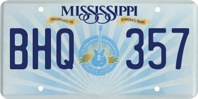 MS license plate BHQ357
