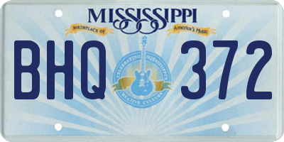 MS license plate BHQ372