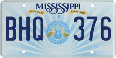 MS license plate BHQ376
