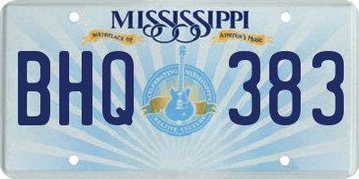 MS license plate BHQ383
