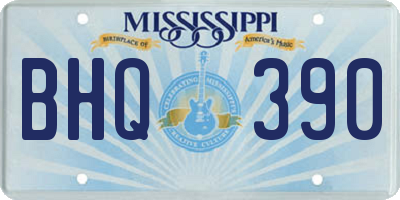 MS license plate BHQ390