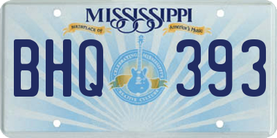MS license plate BHQ393