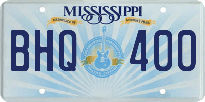 MS license plate BHQ400