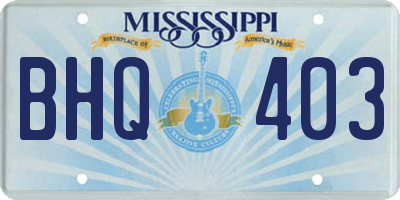 MS license plate BHQ403