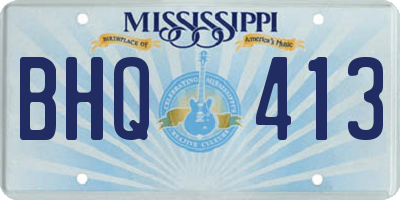MS license plate BHQ413