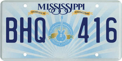 MS license plate BHQ416