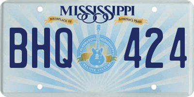 MS license plate BHQ424