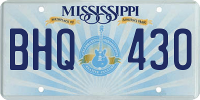 MS license plate BHQ430