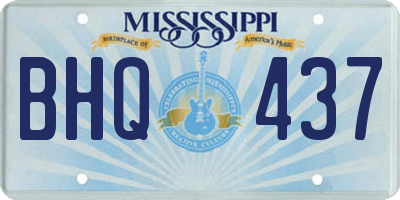 MS license plate BHQ437