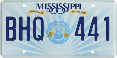 MS license plate BHQ441