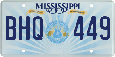 MS license plate BHQ449