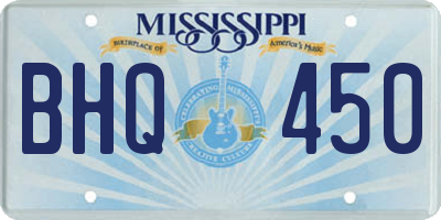 MS license plate BHQ450