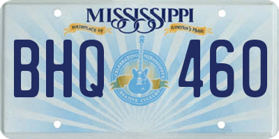 MS license plate BHQ460